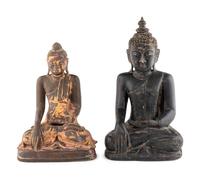 Two Seated Figures of Buddha