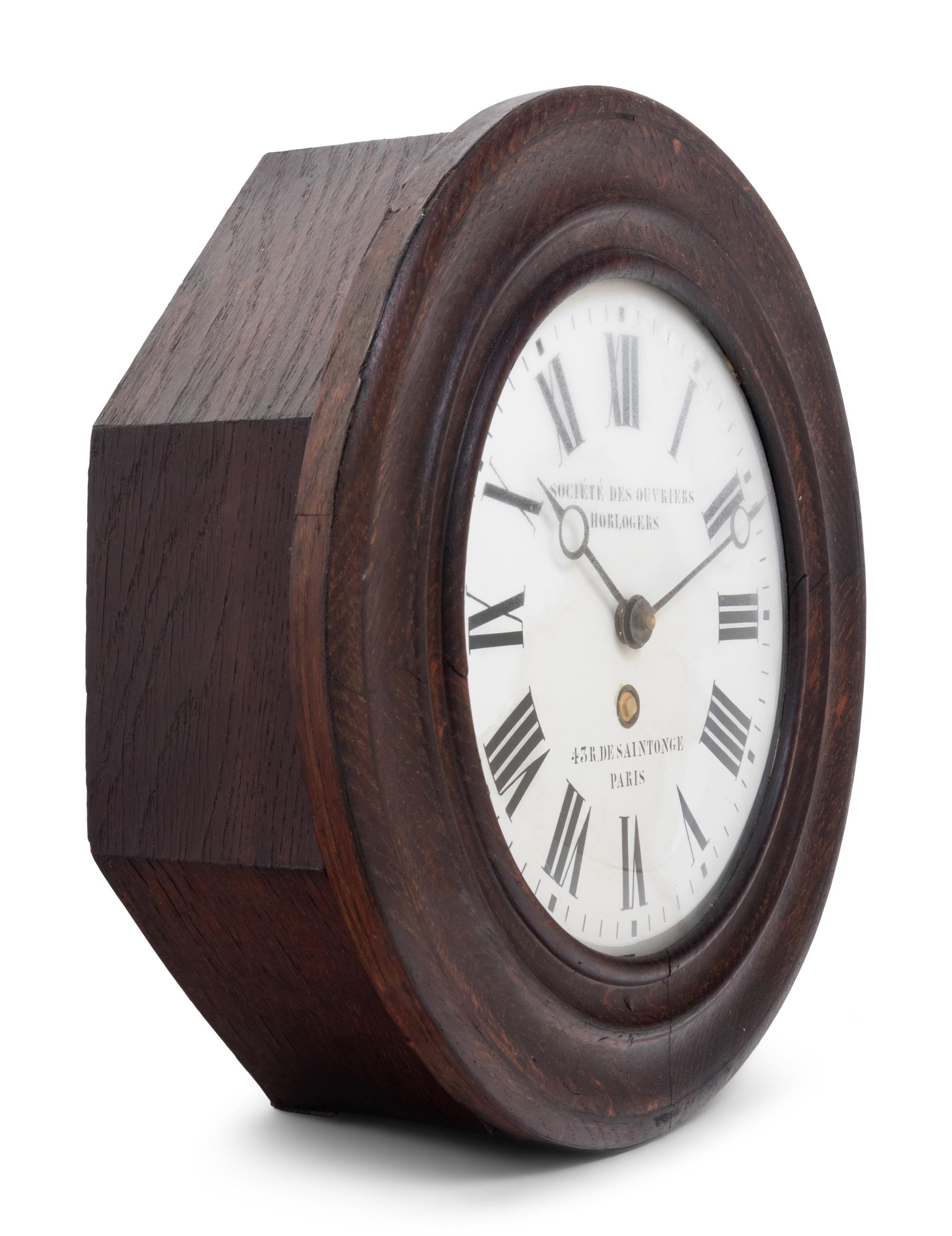 A French Oak Wall Clock