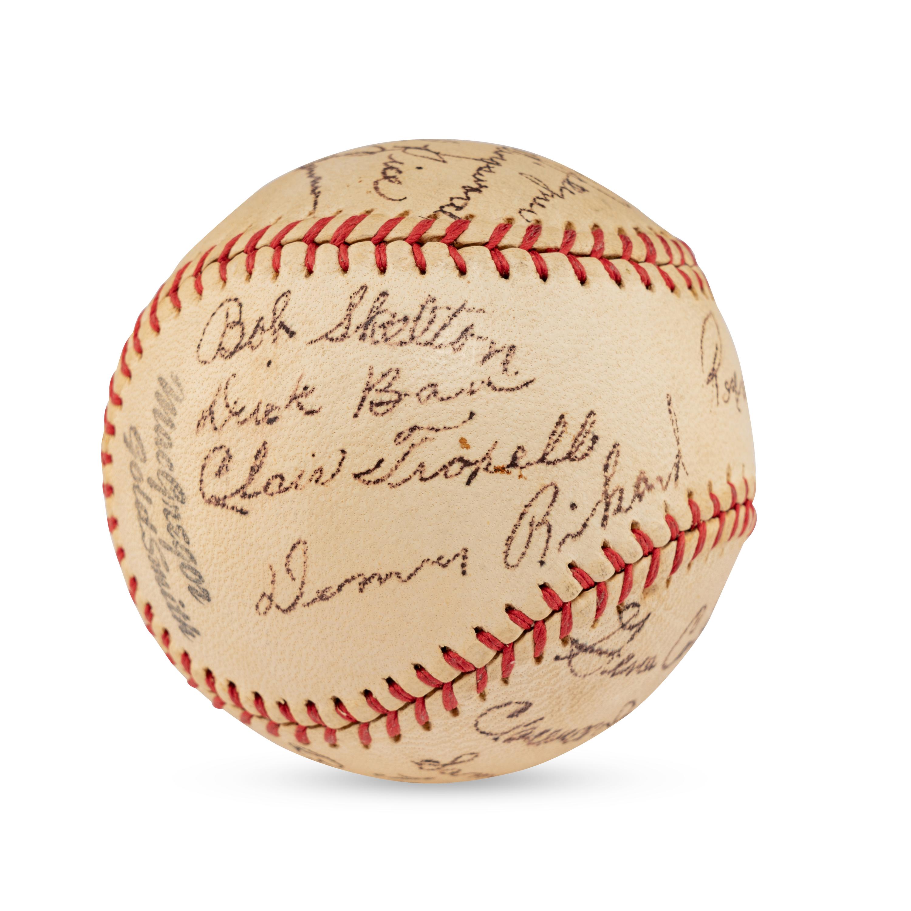 A 1952 Albany Cardinals Team Signed Autograph Baseball