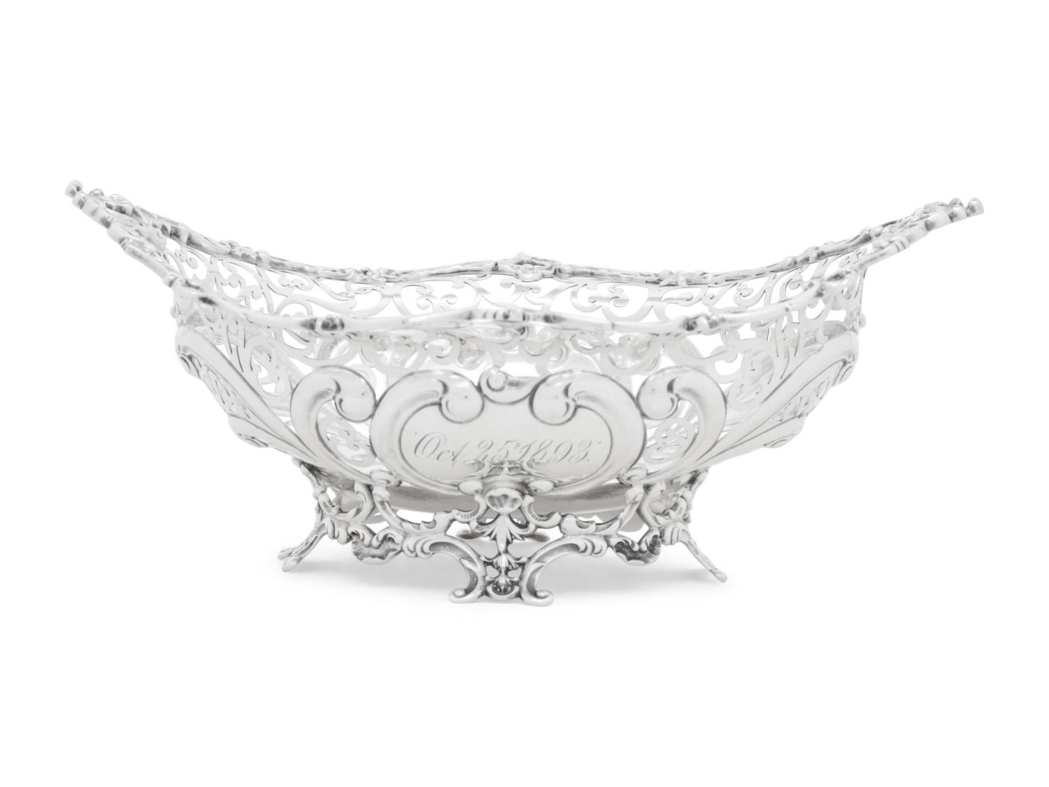 An American Silver Sugar Basket