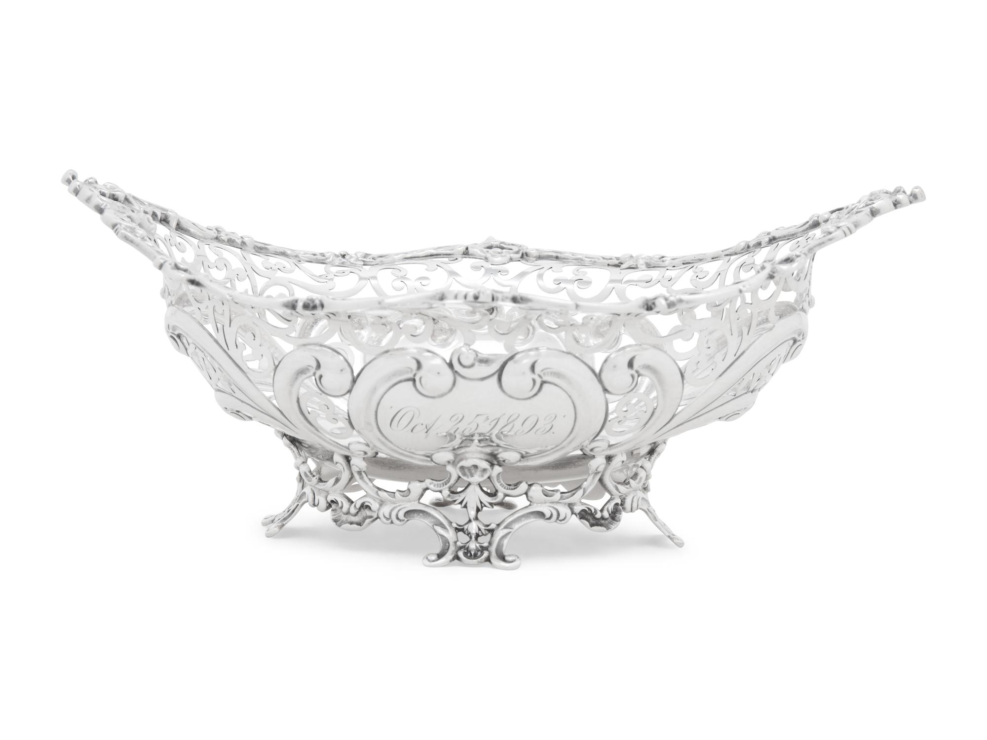 An American Silver Sugar Basket