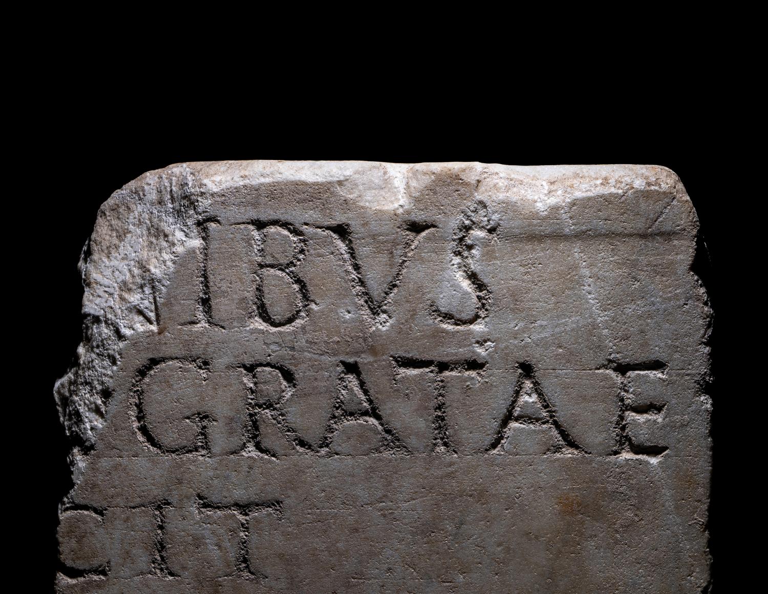 A Roman Marble Fragment with Latin Inscription