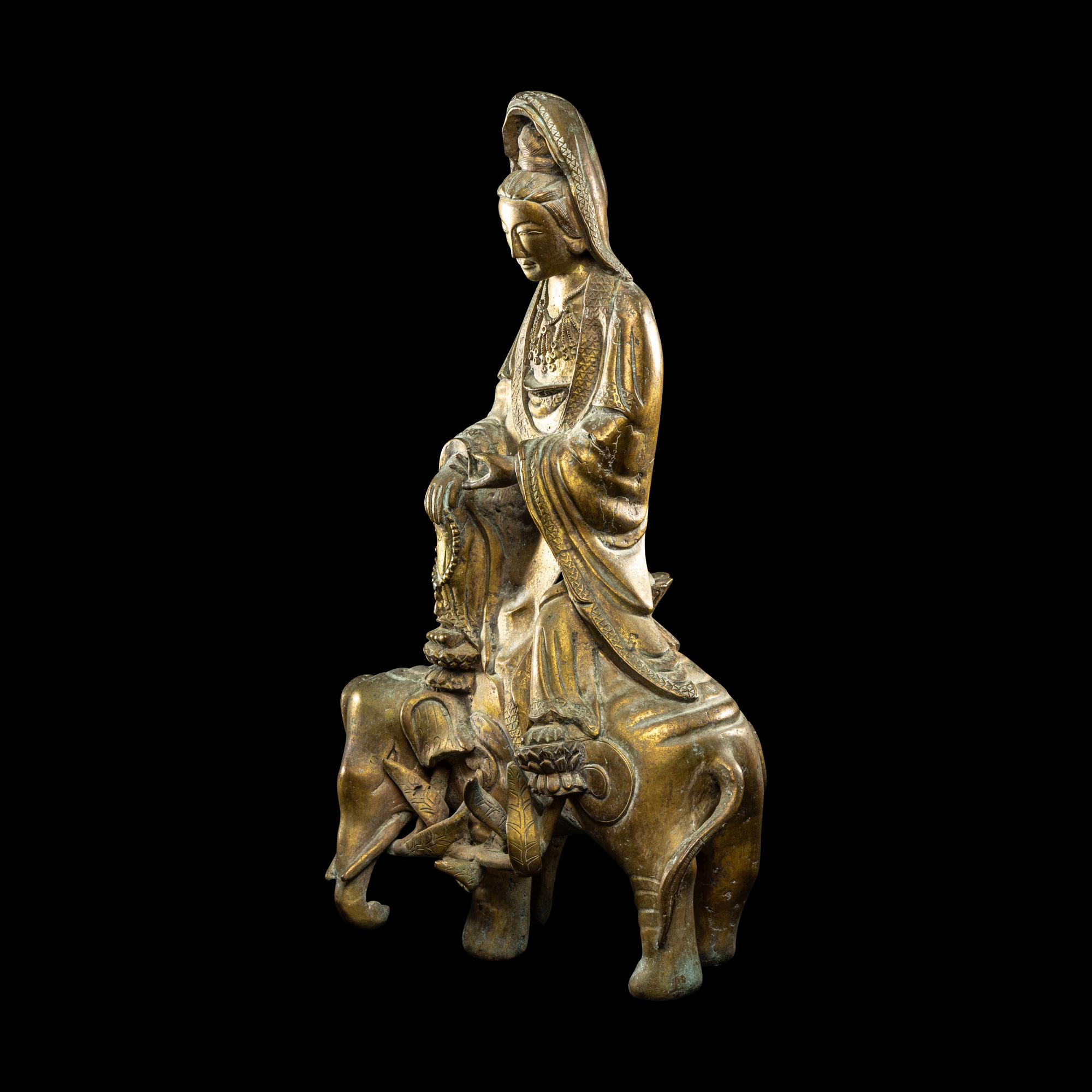 A Chinese Bronze Figure of Guanyin