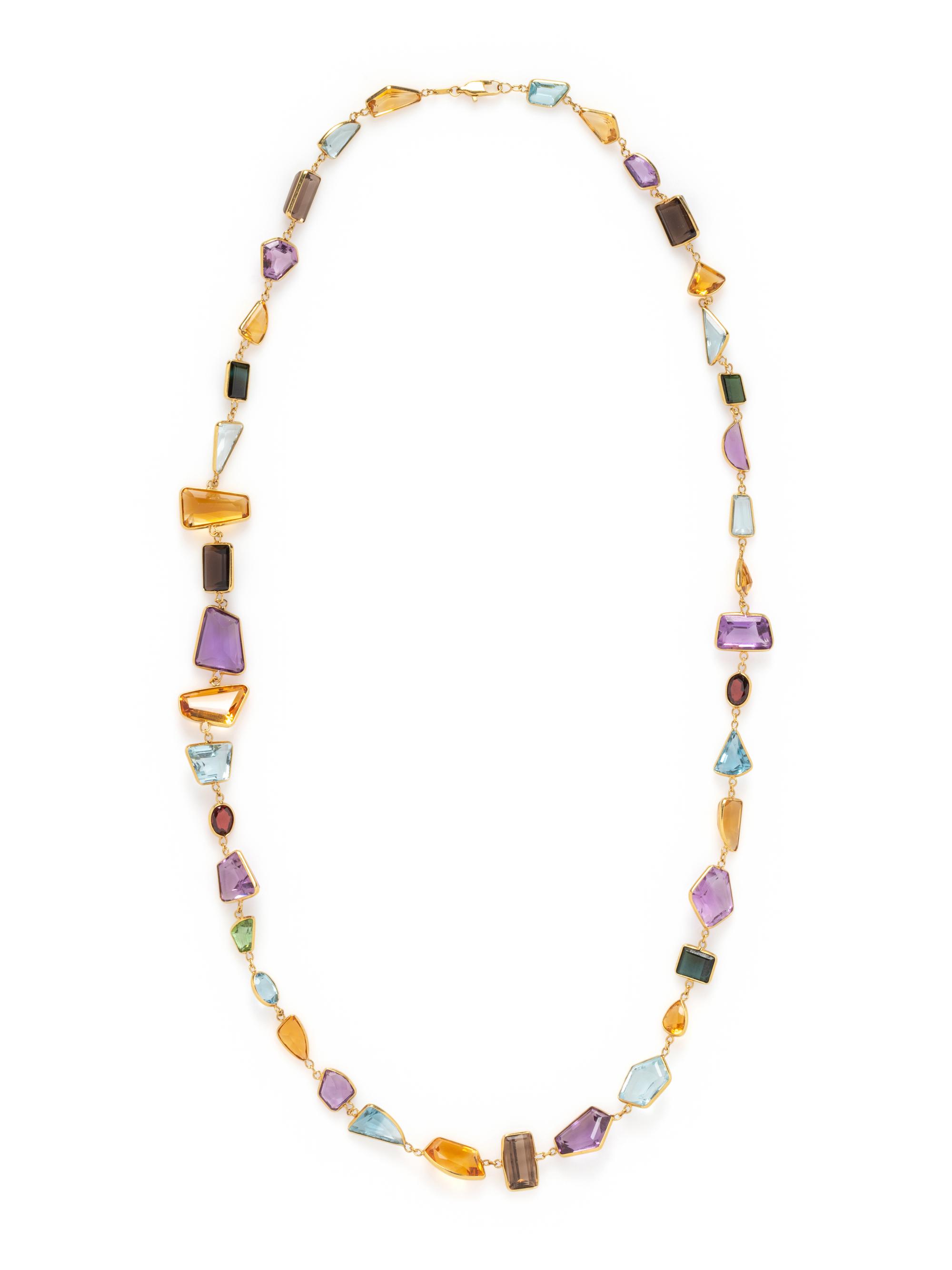 H. STERN, YELLOW GOLD AND MULTIGEM NECKLACE