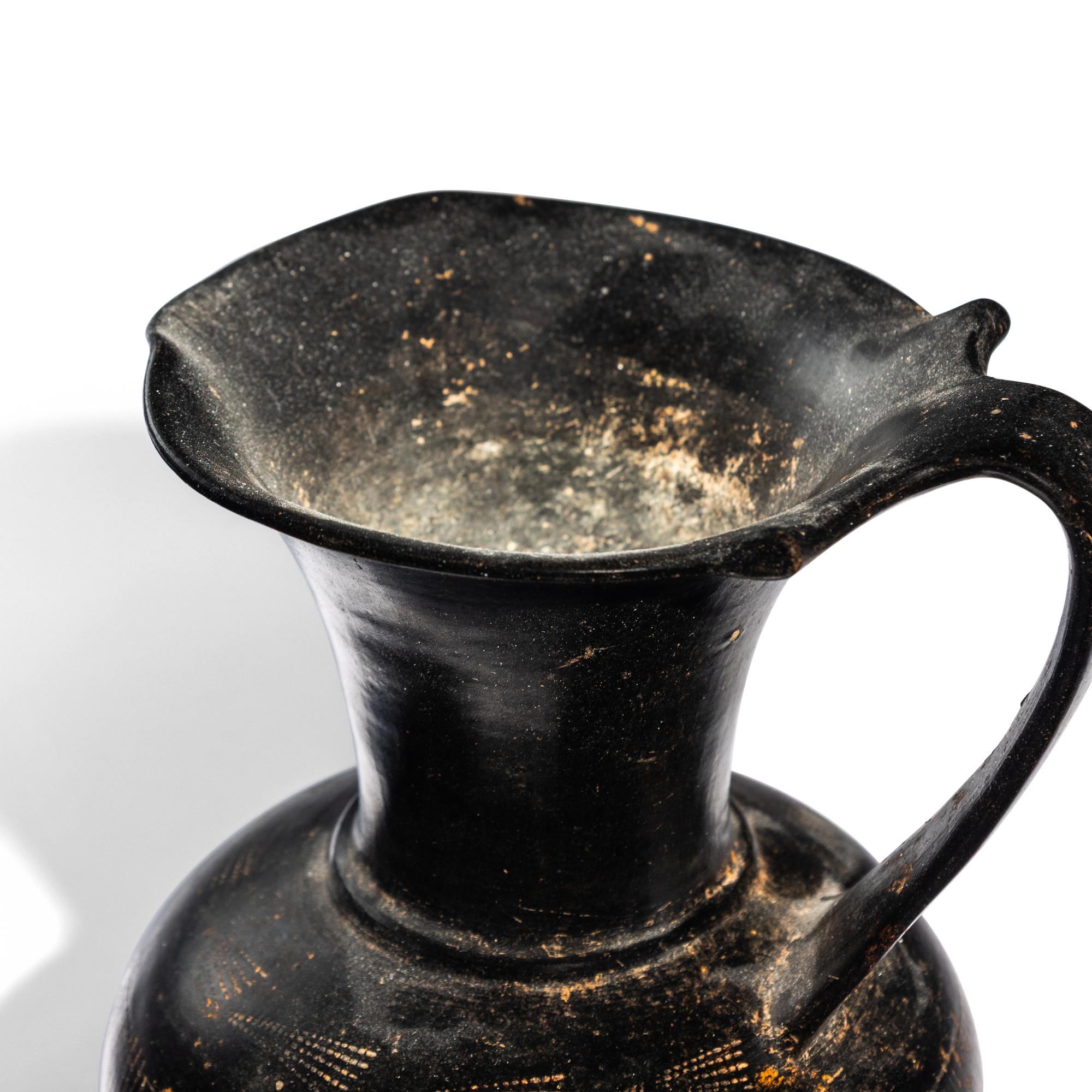 An Etruscan Bucchero Pitcher