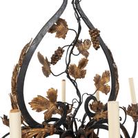 An Italian Iron and Gilt Tole Chandelier
