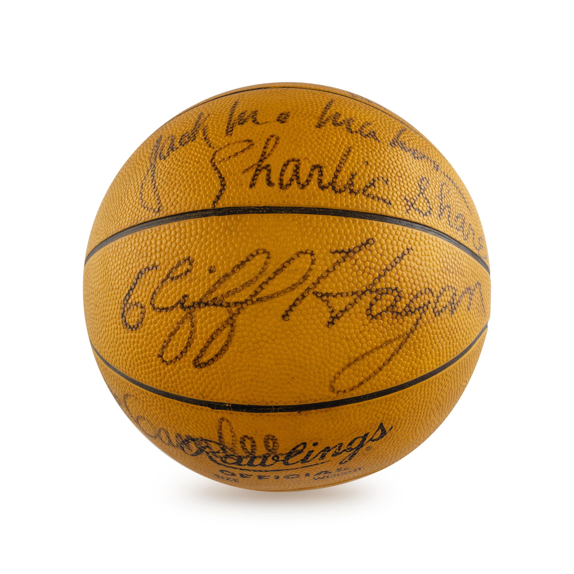A 1958-59 St. Louis Hawks Team Signed Autograph Basketball (Beckett Authentication Services)