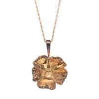 EVELYN CLOTHIER, DIAMOND AND ENAMEL FLOWER PENDANT/NECKLACE