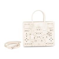 Saint Laurent, Sac du Jour in Bandana-Studded White Leather