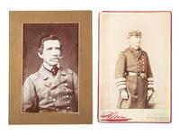 [CIVIL WAR]. A group of 2 photographs of Union and Confederate Naval officers, D.G. Farragut and Raphael Semmes.