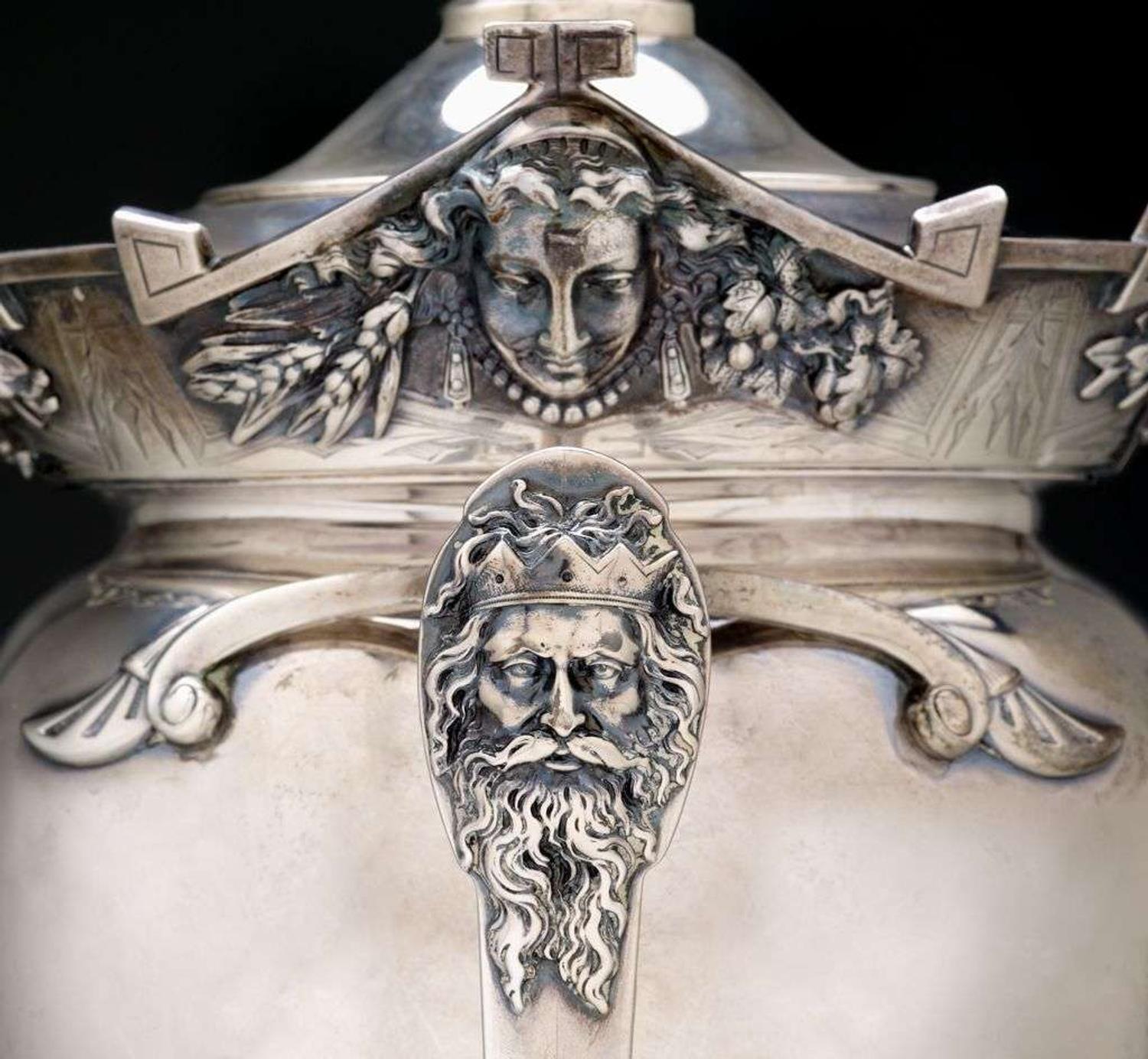 Fine five piece sterling silver tea service gorham corporation, providence, ri, 1869
