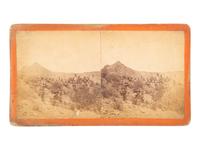 [NATIVE AMERICANS]. ROTHROCK, G.H., photographer. Stereoview of Apache Scouts at Ruckers Canyon.