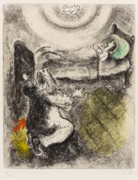 Marc Chagall, (Russian/French, 1887–1985), L'Enfant ressuscité par Élie, 1958