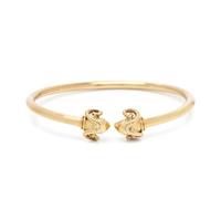 YELLOW GOLD RAM'S HEAD CUFF BRACELET