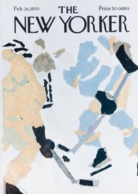 THE NEW YORKER. Five hockey-themed covers of The New Yorker, 1927-2003. Framed.