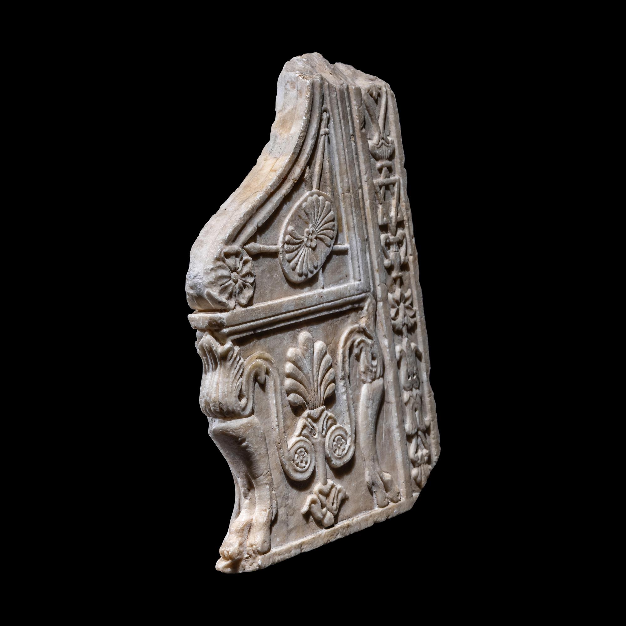 A Roman Marble Side Panel from a Throne
