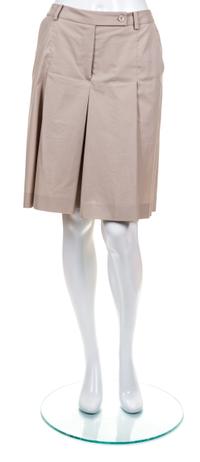 A Prada Khaki Pleated Skort, Size: 42.