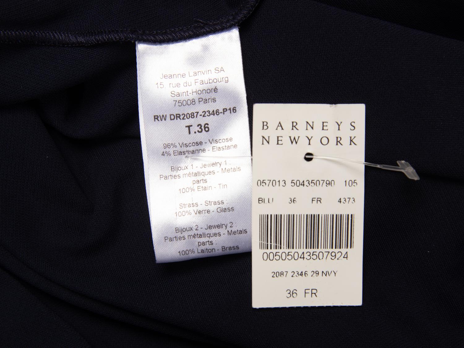 Lanvin, Navy Knit Evening Gown
