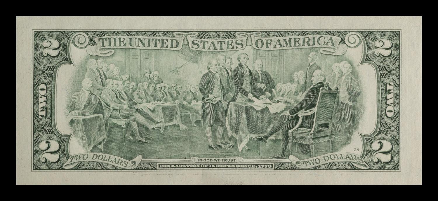 A Collection of Twenty-Five United States Colorized $2 Federal Reserve Notes