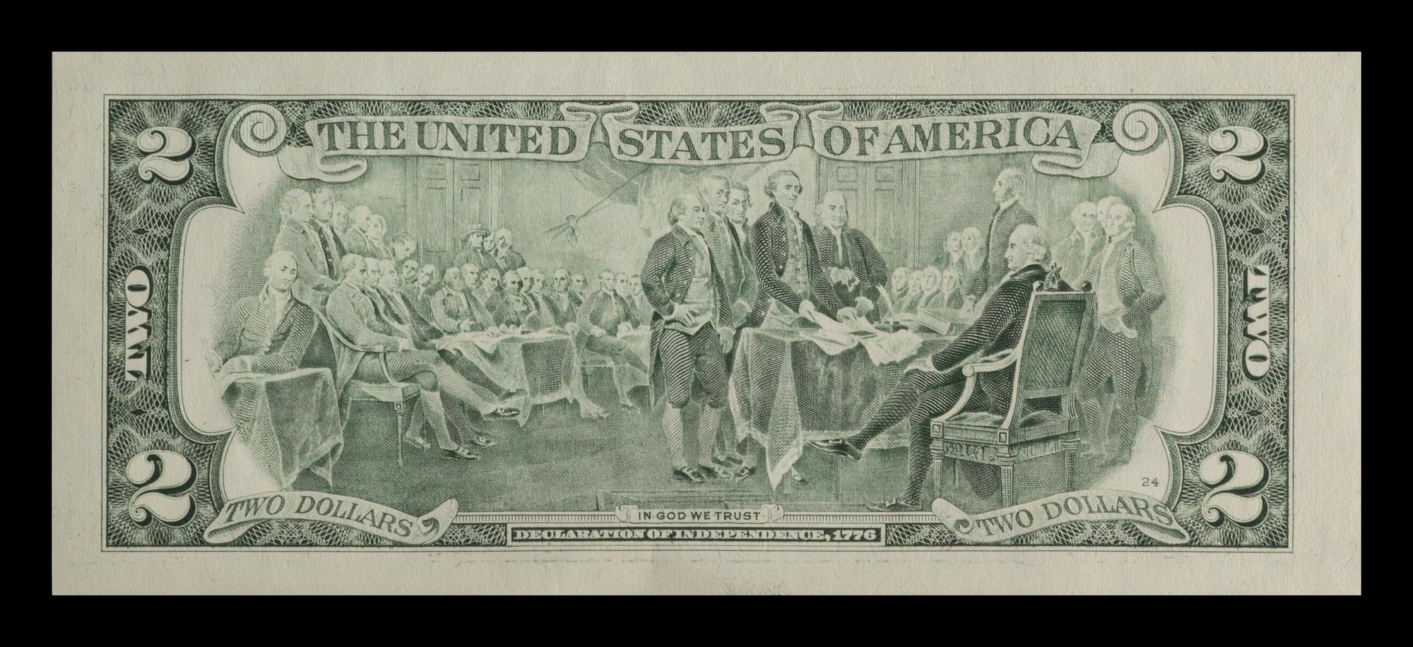 A Collection of Twenty-Five United States Colorized $2 Federal Reserve Notes