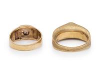 CULTURED PEARL RING AND BOULDER OPAL RING