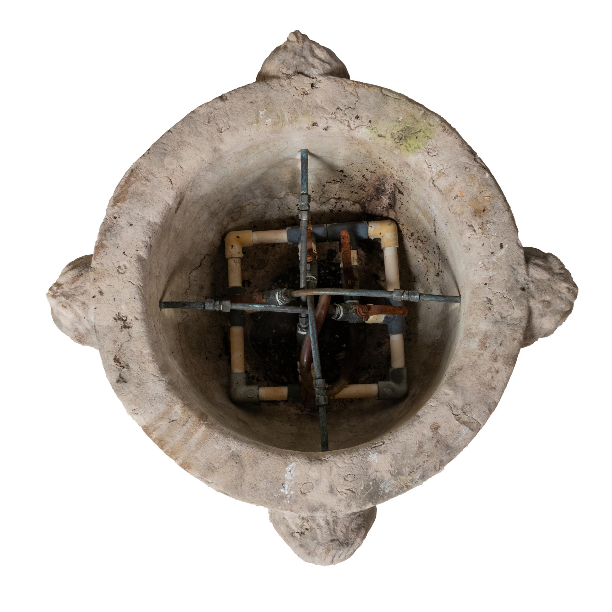 A Neoclassical Style Stone Garden Fountain Basin