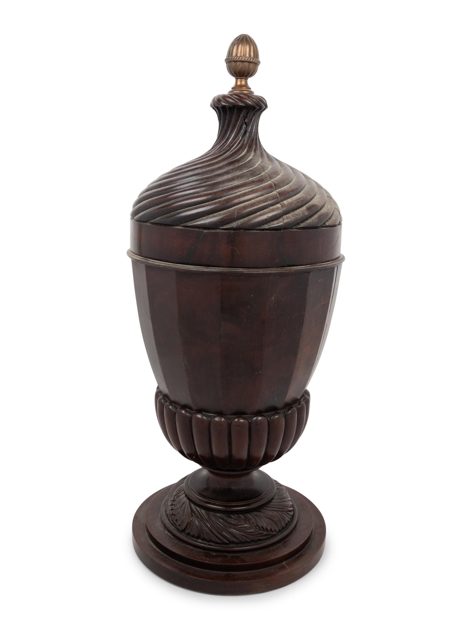An English Mahogany Cutlery Urn