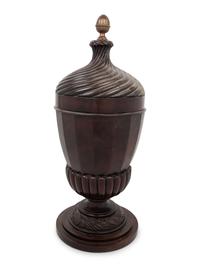 An English Mahogany Cutlery Urn