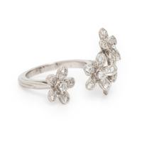 Van Cleef & Arpels, Diamond and White Gold 'Socrate' Between the Finger Ring