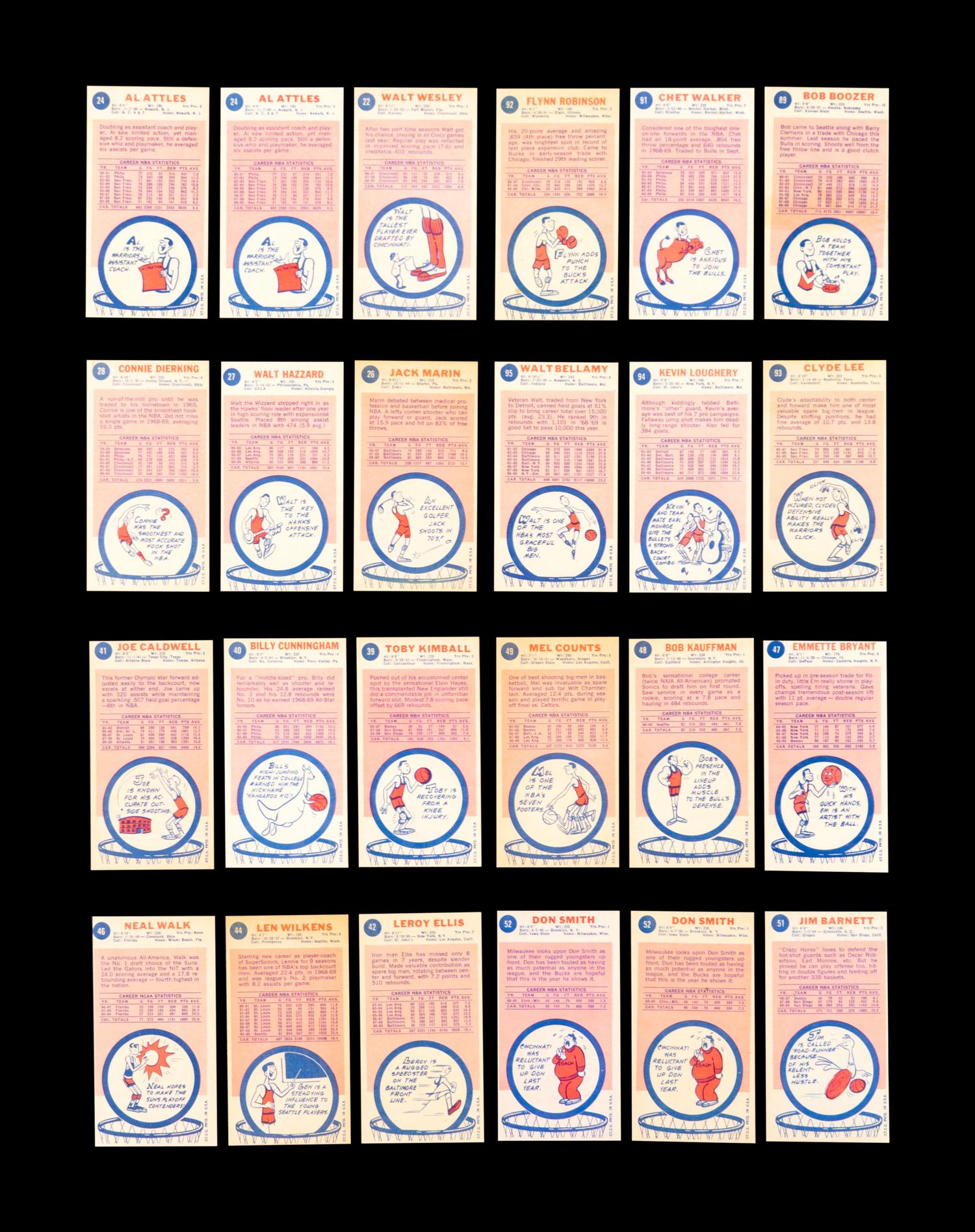 A Group of 93 Assorted 1969-70 Topps Basketball Cards,