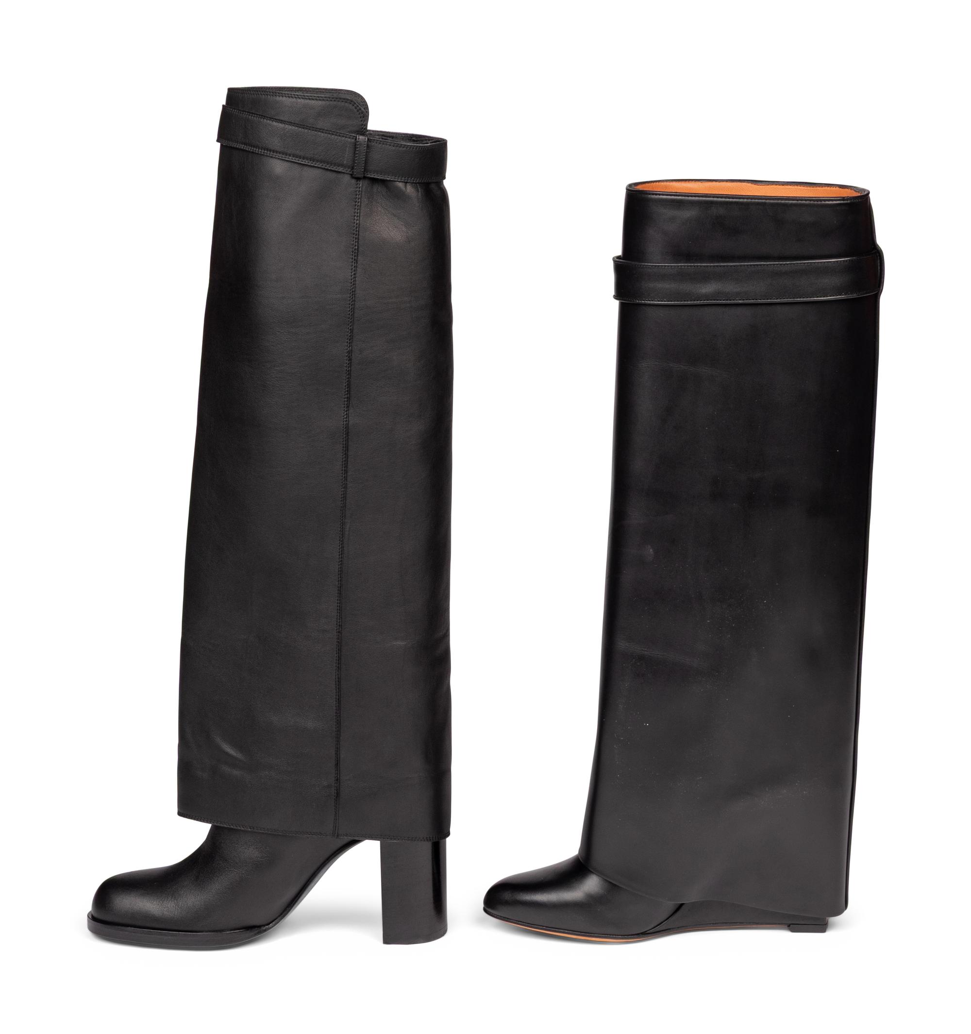 Chanel & Givenchy, Two Pairs of Leather Boots