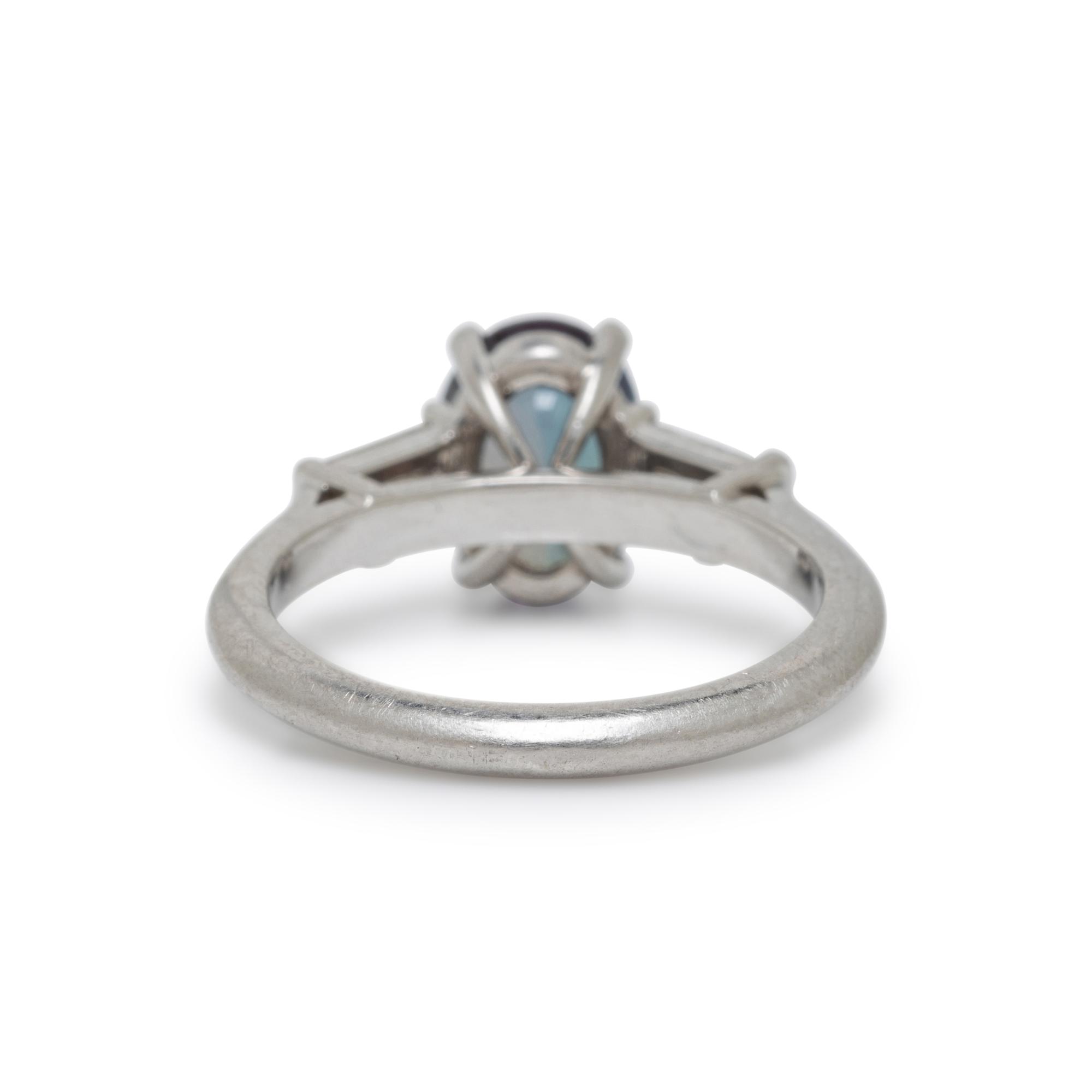 ALEXANDRITE AND DIAMOND RING