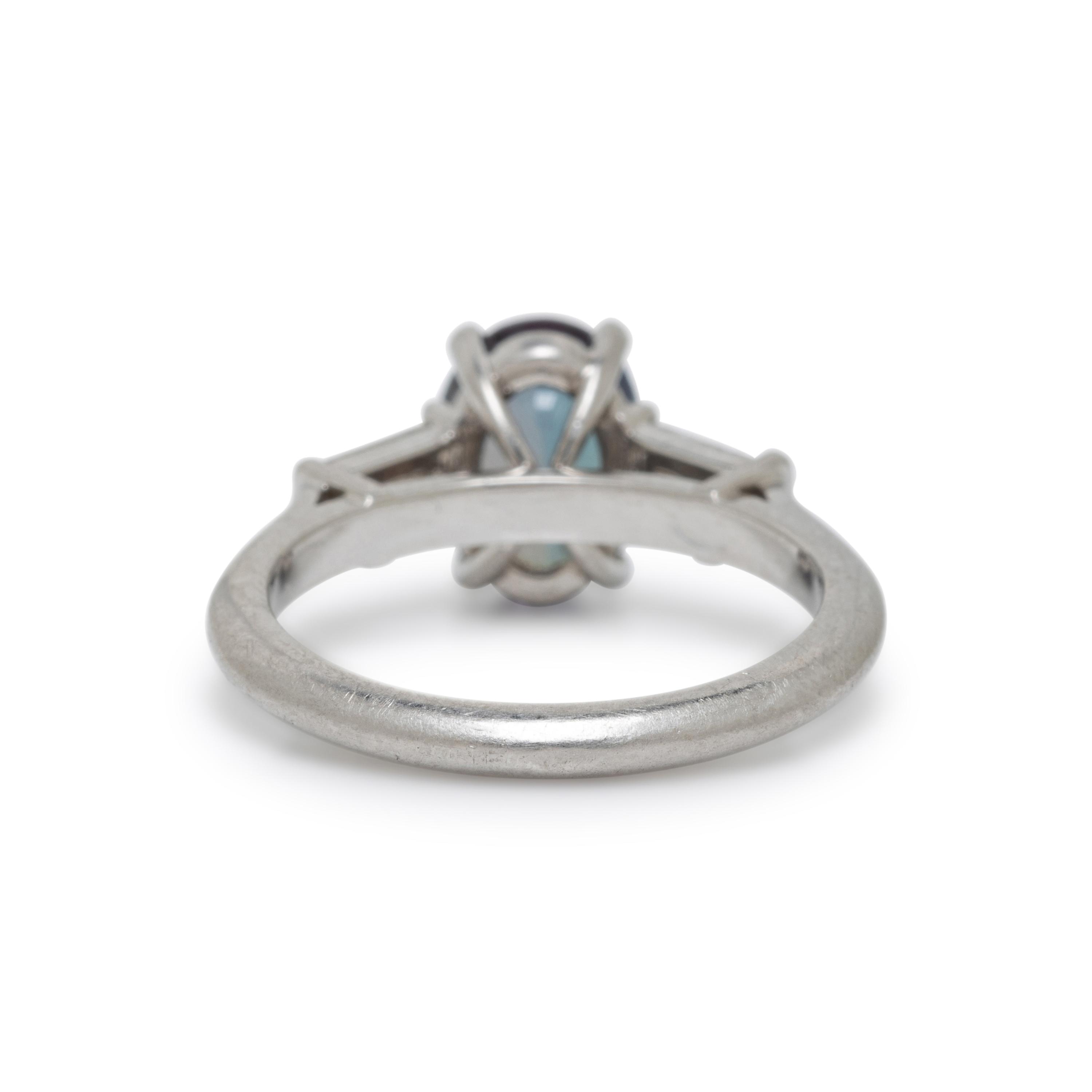 ALEXANDRITE AND DIAMOND RING