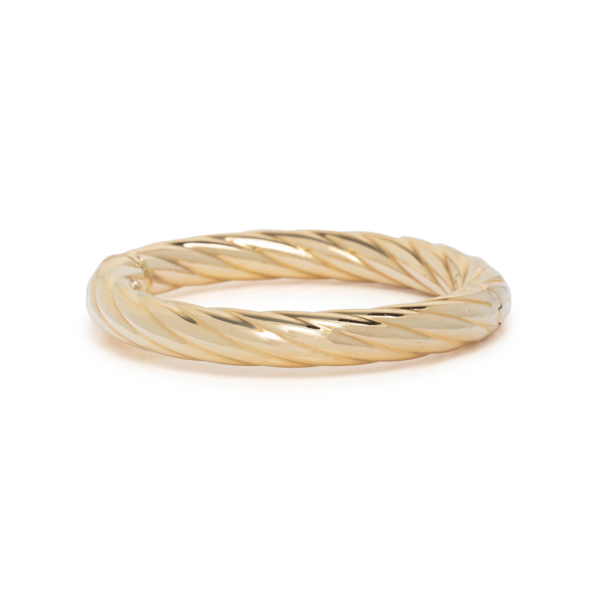 YELLOW GOLD BANGLE BRACELET