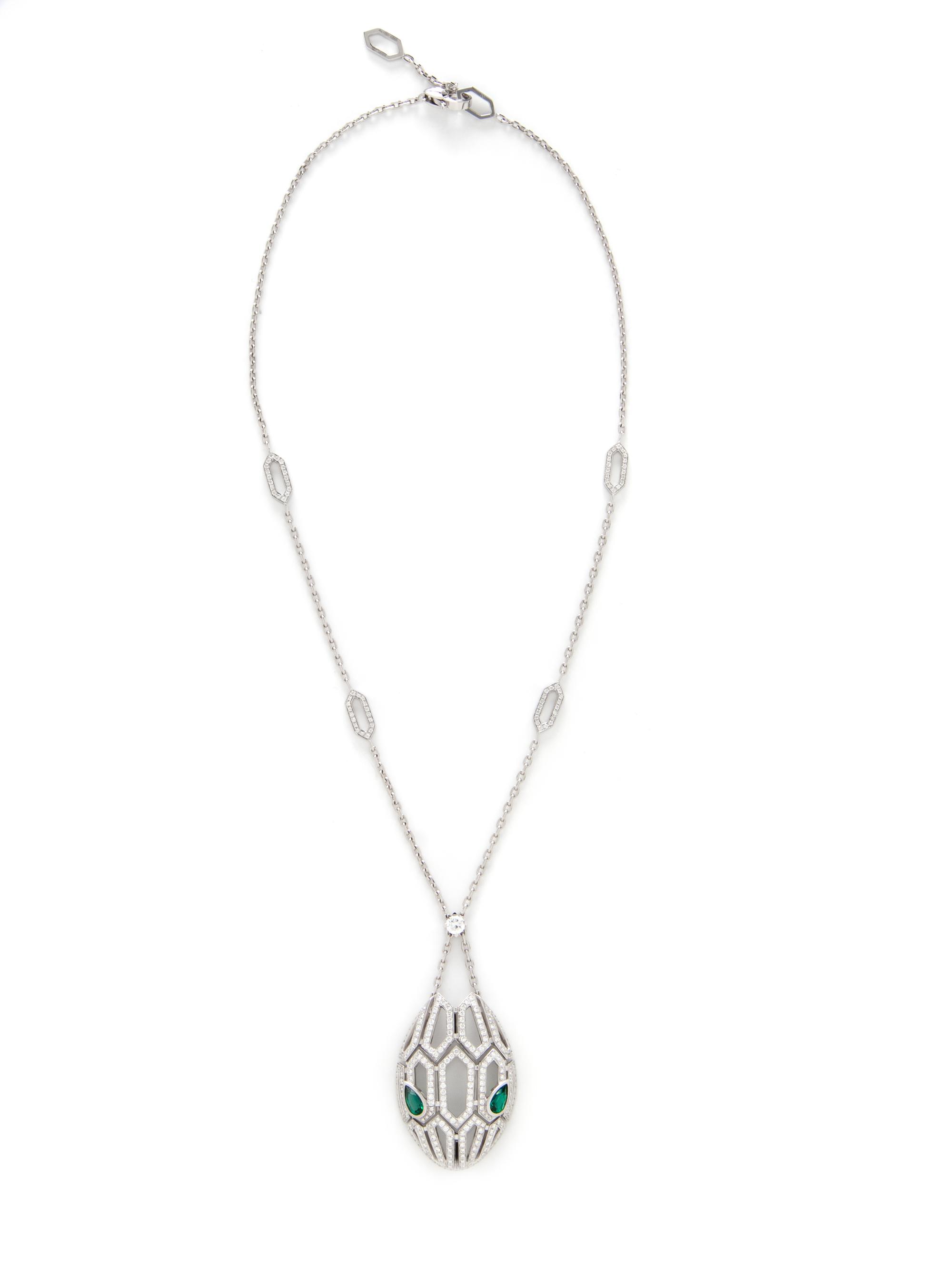 BULGARI, EMERALD AND DIAMOND 'SERPENTI SEDUTTORI' NECKLACE