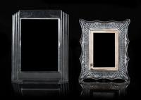 Waterford, a pair of crystal picture frames