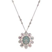 MULTIGEM AND DIAMOND PENDANT/NECKLACE