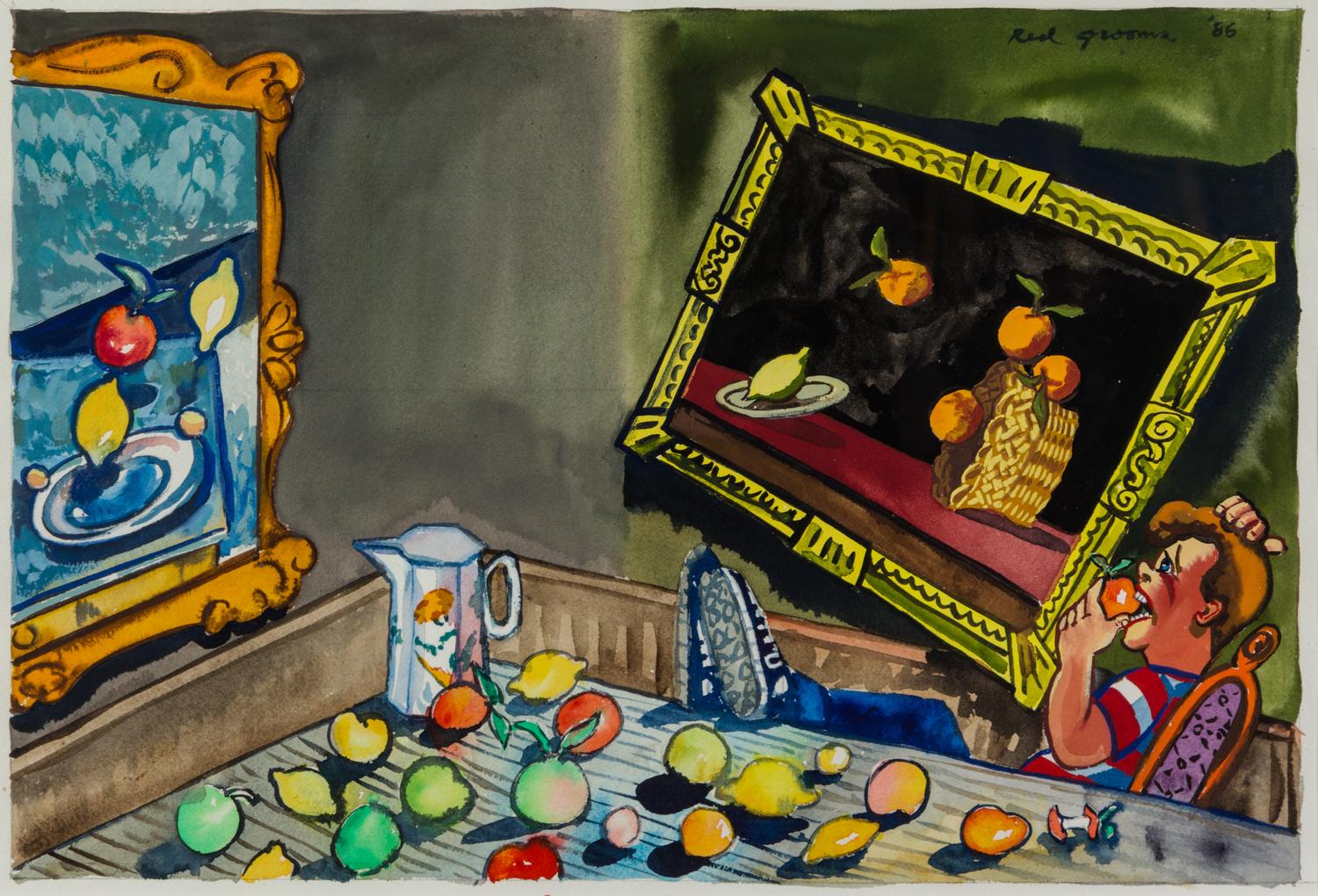 Red Grooms, (American, b.1937), Tom Was Very Worried, 1986