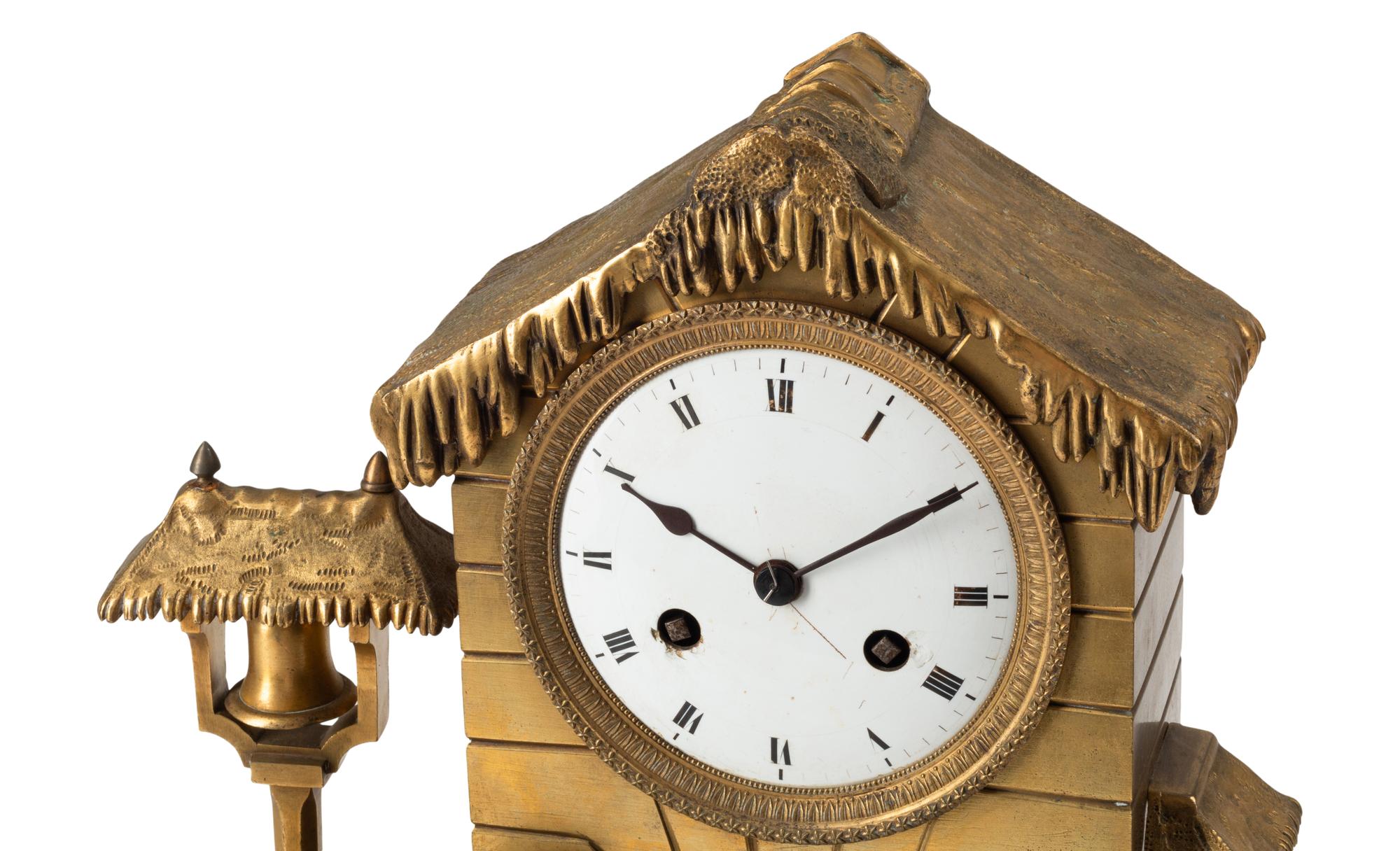 A French Gilt Bronze Mantel Clock