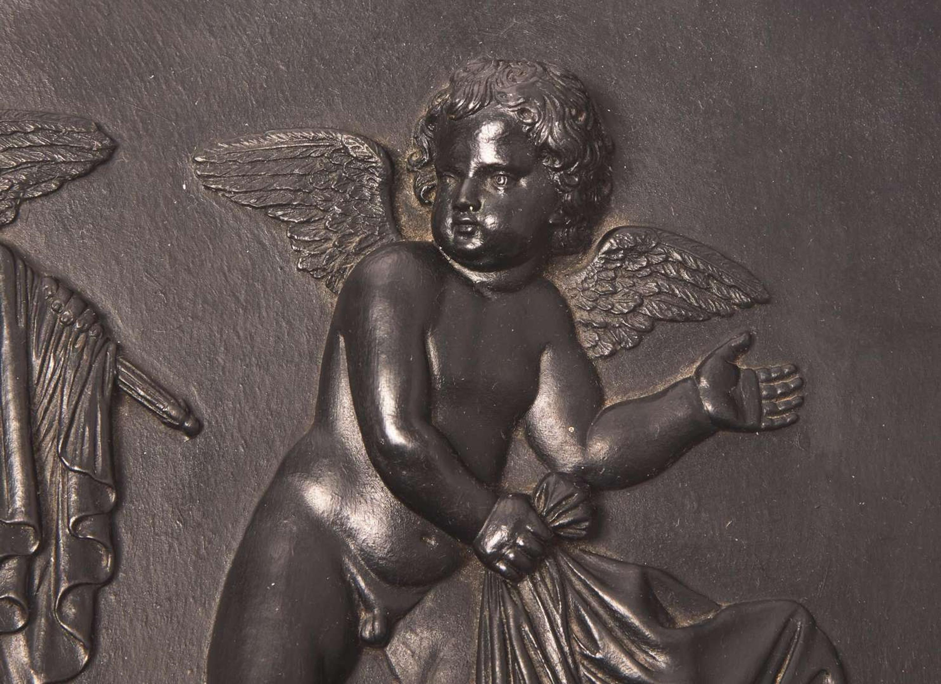 A Large Wedgwood Bert Bentley Black Basalt Plaque, UK, early 20th century