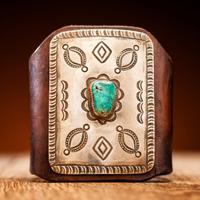 Navajo Silver and Turquoise Ketoh