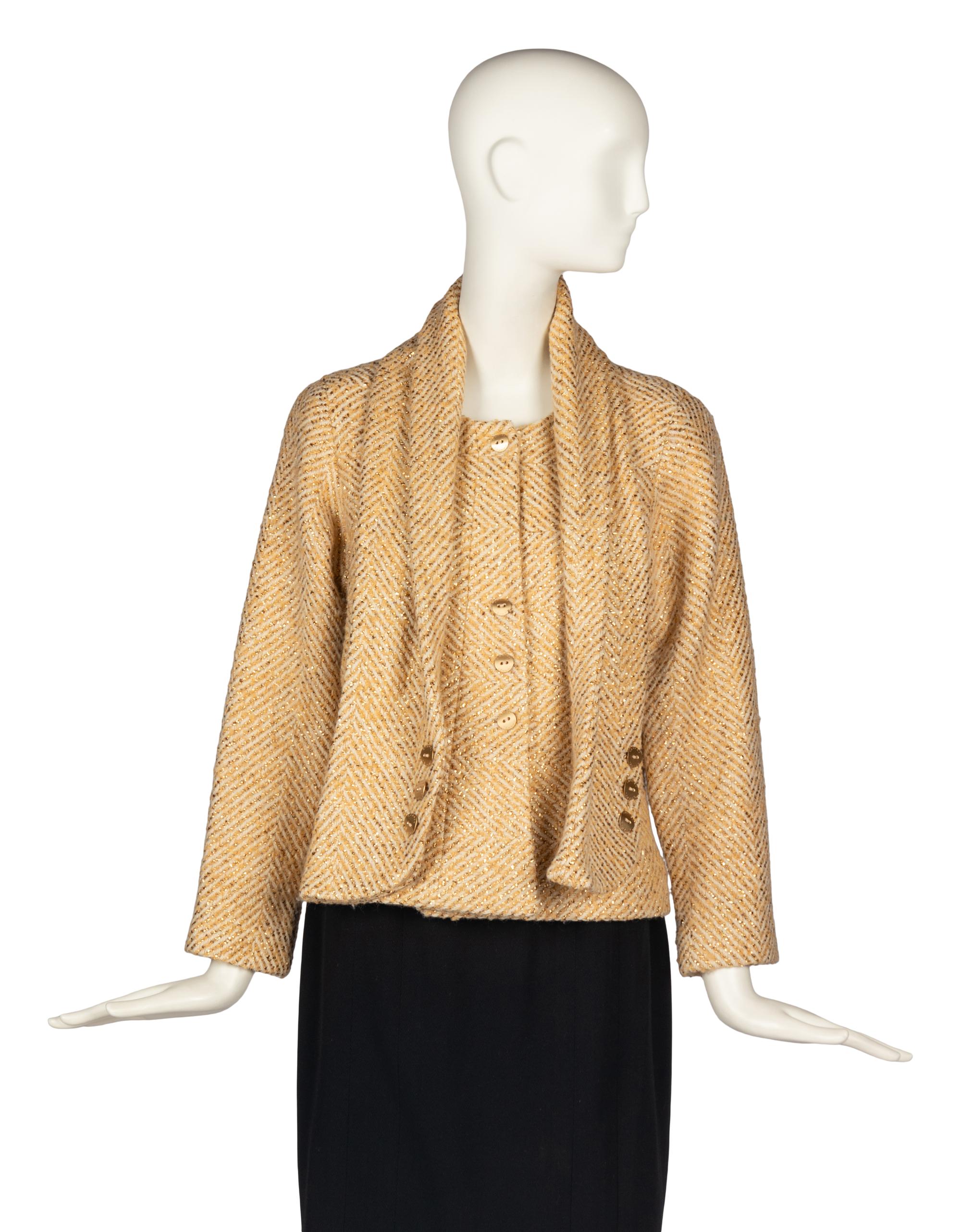 Chanel Tweed Jacket with Matching Scarf
