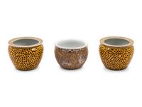 A Pair of Chinese Export Porcelain Animal Pattern Jardinières