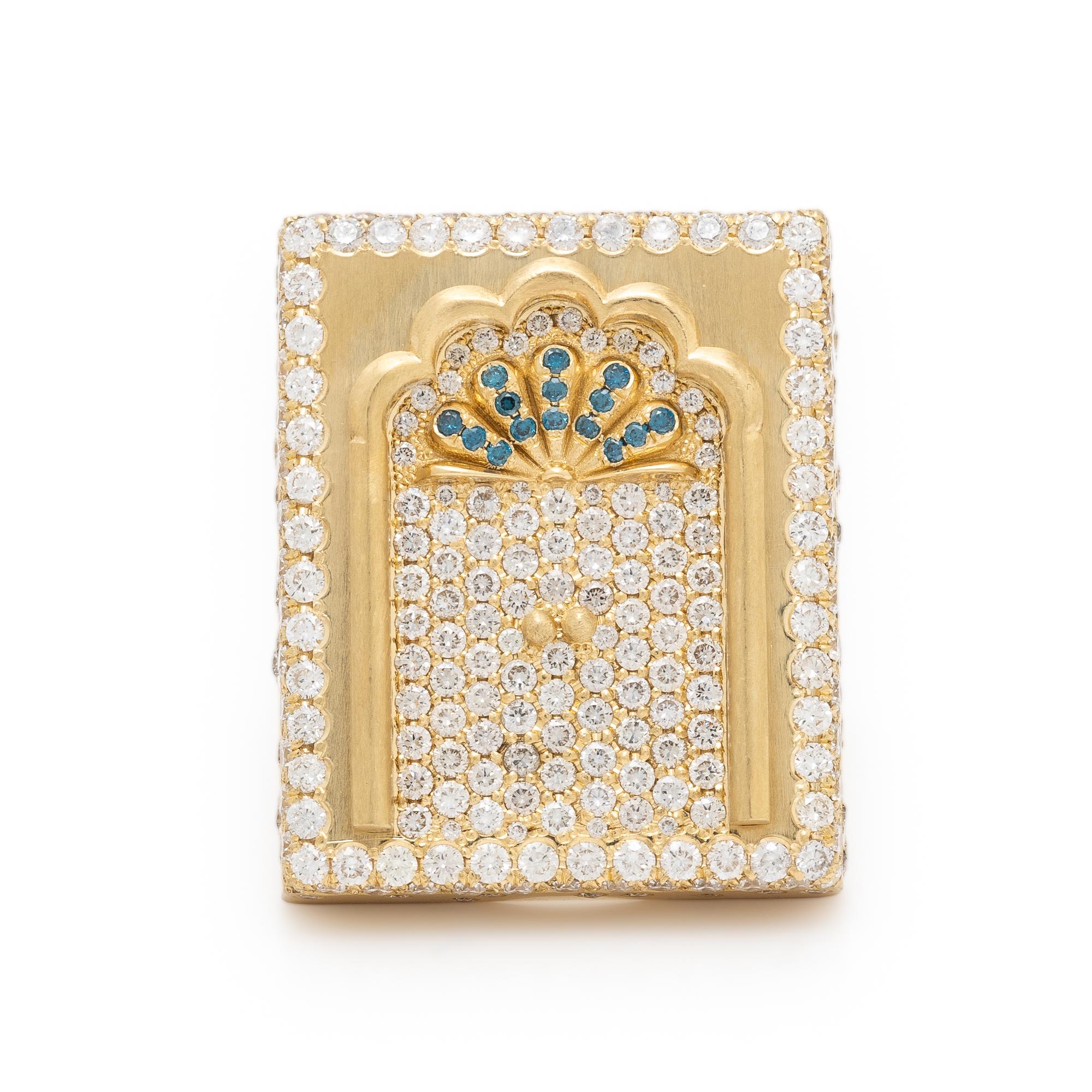 Attributed to Nada Ghazal, 'Door of Prosperity', Diamond and Yellow Gold Ring