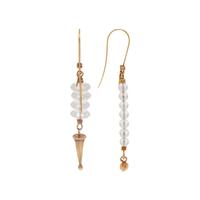 TINA CHOW, YELLOW GOLD AND ROCK CRYSTAL EARRINGS