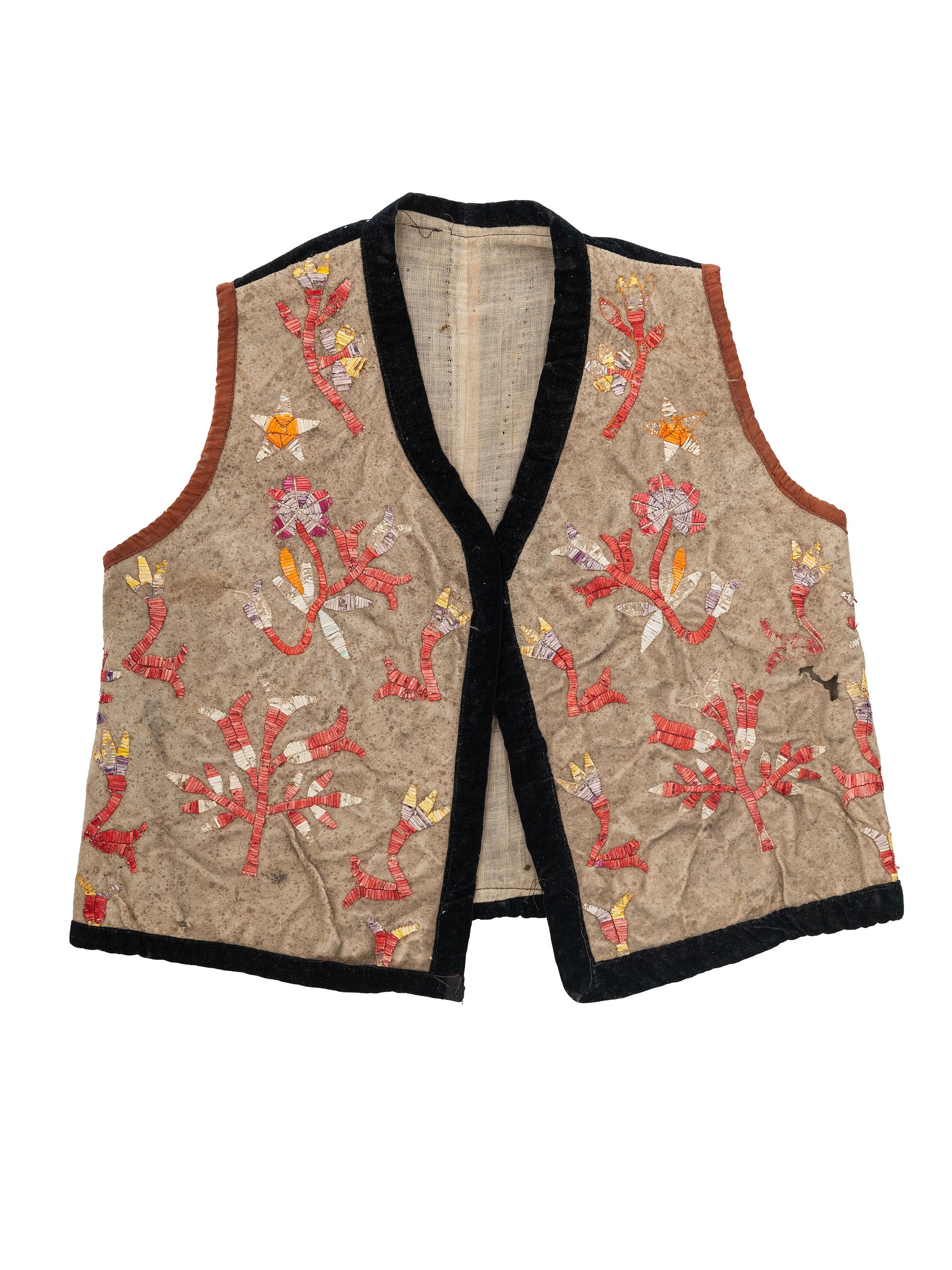 Santee Sioux Child's Quilled Hide Vest