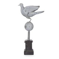 A full-bodied zinc weathervane of a pigeon late 19th/early 20th century