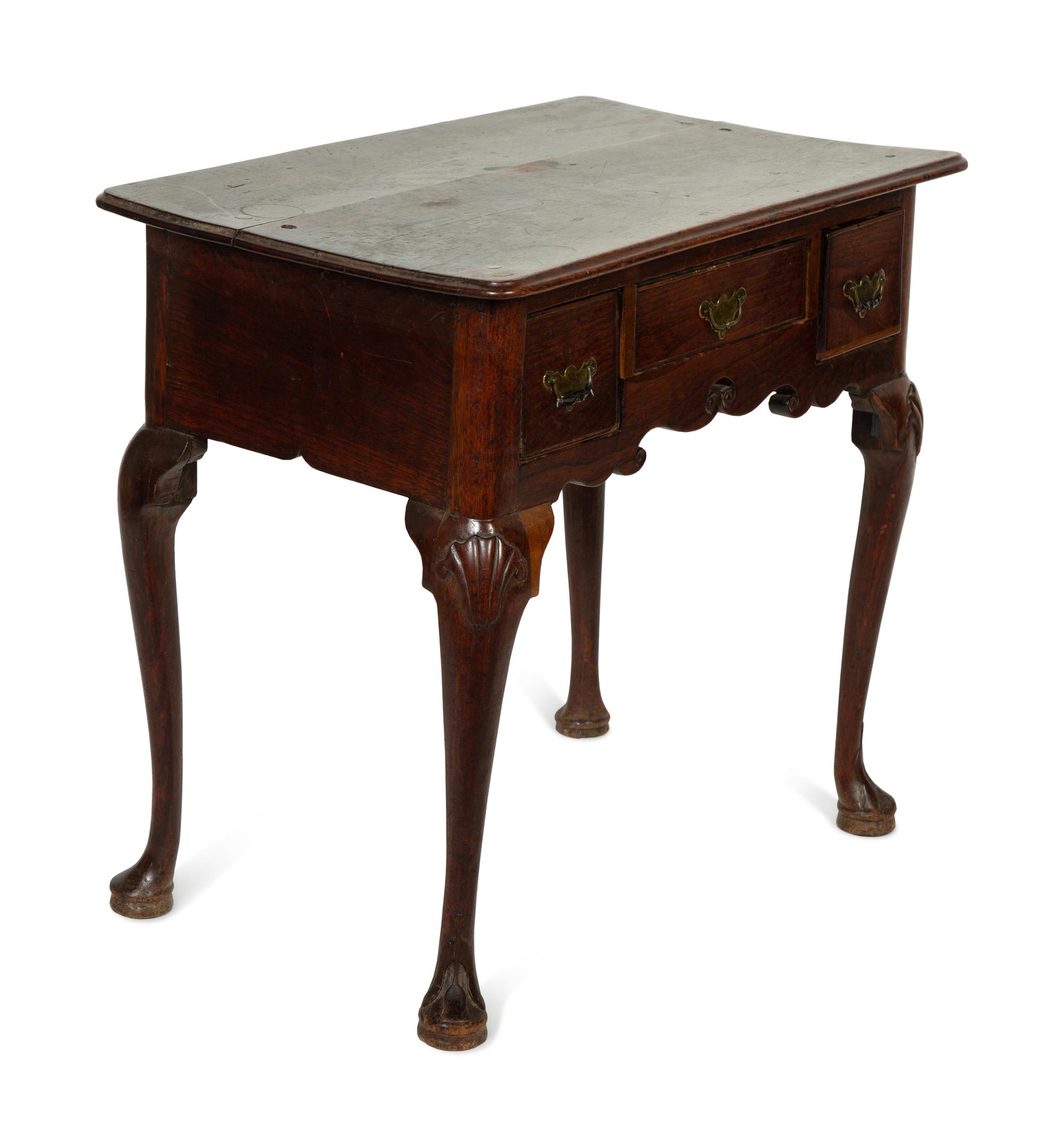 A Queen Anne Style Oak Dressing Table