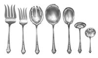 An American Silver Flatware Service, William B. Durgin Co., Concord, NH & Providence, RI, comprising: 12 dinner forks 12 dinner knives