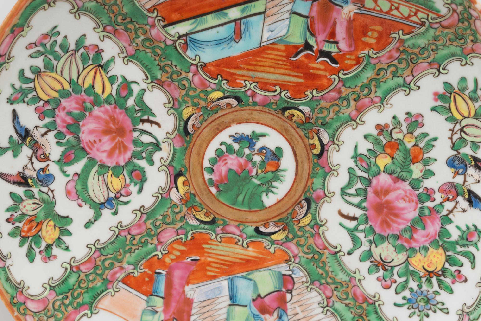 Five Chinese Export Rose Medallion Porcelain Articles